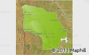 Physical 3D Map of Magude, satellite outside