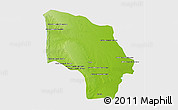 Physical 3D Map of Magude, single color outside