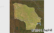 Satellite 3D Map of Magude, darken