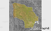 Satellite 3D Map of Magude, desaturated