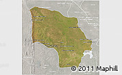 Satellite 3D Map of Magude, lighten, semi-desaturated