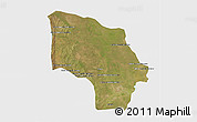 Satellite 3D Map of Magude, single color outside