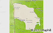 Shaded Relief 3D Map of Magude, physical outside