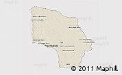 Shaded Relief 3D Map of Magude, single color outside