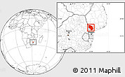 Blank Location Map of Magude, highlighted parent region