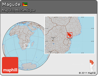 Gray Location Map of Magude
