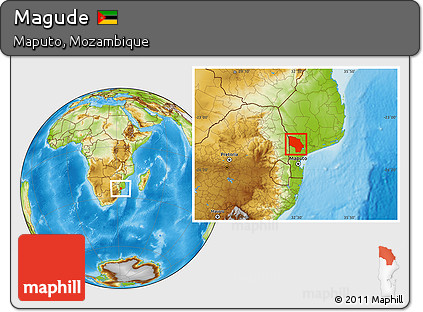 Physical Location Map of Magude