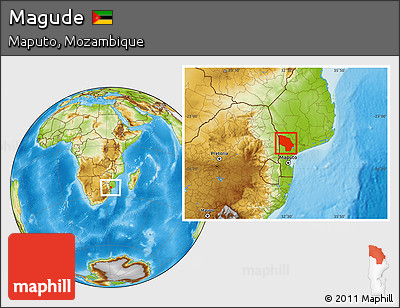 Physical Location Map of Magude
