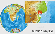 Physical Location Map of Magude, highlighted parent region