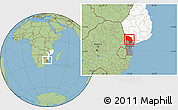 Savanna Style Location Map of Magude, highlighted country, highlighted parent region