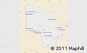 Classic Style Map of Magude, single color outside