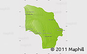 Physical Map of Magude, cropped outside