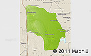 Physical Map of Magude, shaded relief outside
