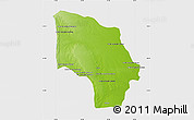 Physical Map of Magude, single color outside