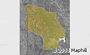 Satellite Map of Magude, desaturated