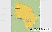Savanna Style Map of Magude, single color outside