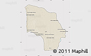 Shaded Relief Map of Magude, cropped outside