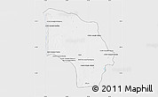 Silver Style Map of Magude, single color outside