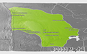 Physical Panoramic Map of Magude, desaturated