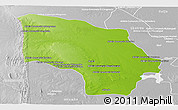 Physical Panoramic Map of Magude, lighten, desaturated