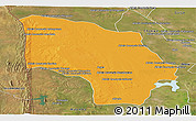 Political Panoramic Map of Magude, satellite outside
