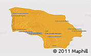Political Panoramic Map of Magude, single color outside