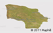 Satellite Panoramic Map of Magude, cropped outside