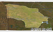 Satellite Panoramic Map of Magude, darken