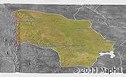 Satellite Panoramic Map of Magude, desaturated