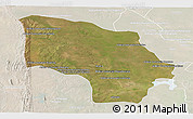 Satellite Panoramic Map of Magude, lighten
