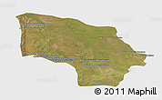 Satellite Panoramic Map of Magude, single color outside