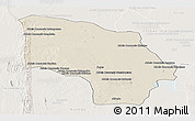 Shaded Relief Panoramic Map of Magude, lighten