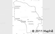 Blank Simple Map of Magude, cropped outside