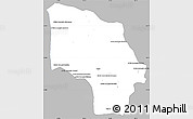 Gray Simple Map of Magude, single color outside