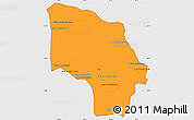 Political Simple Map of Magude, cropped outside