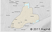 Shaded Relief 3D Map of Manhica, desaturated