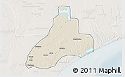 Shaded Relief 3D Map of Manhica, lighten