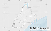 Silver Style Map of Manhica, single color outside