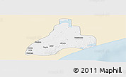 Classic Style Panoramic Map of Manhica, single color outside