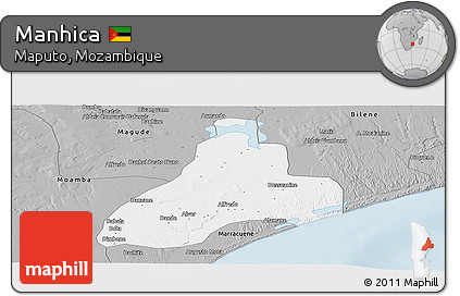 Gray Panoramic Map of Manhica