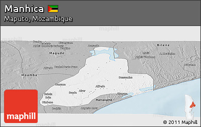 Gray Panoramic Map of Manhica