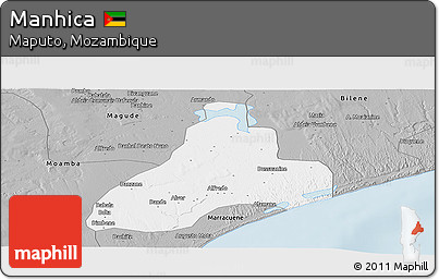 Gray Panoramic Map of Manhica