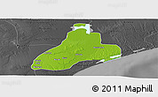 Physical Panoramic Map of Manhica, darken, desaturated