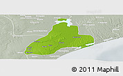 Physical Panoramic Map of Manhica, lighten, semi-desaturated
