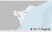 Gray 3D Map of Marracuene, single color outside
