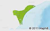 Physical 3D Map of Marracuene, single color outside