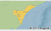 Savanna Style 3D Map of Marracuene, single color outside