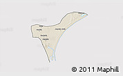 Shaded Relief 3D Map of Marracuene, cropped outside