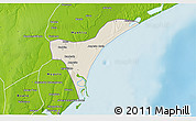 Shaded Relief 3D Map of Marracuene, physical outside