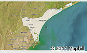 Shaded Relief 3D Map of Marracuene, satellite outside